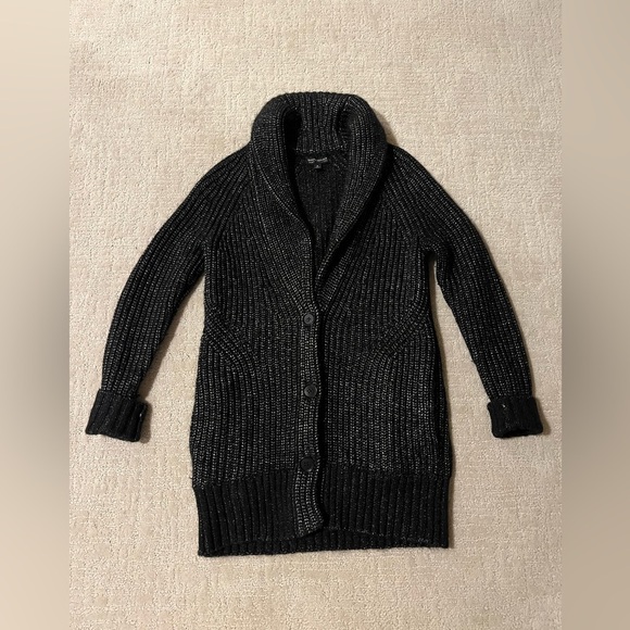 Banana Republic Charcoal and Black Knit Sweater women’s  size S - Picture 1 of 3